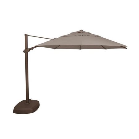 SIMPLY SHADE SimplyShade SSAG25R-00D-A40433 Fiji 11.5 ft. Octagon Sunbrella Cantilever Umbrella  Cast Silver SSAG25R-00D-A40433